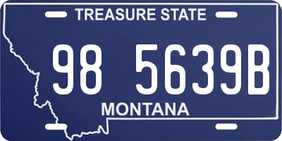 MT license plate 985639B
