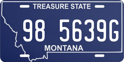 MT license plate 985639G