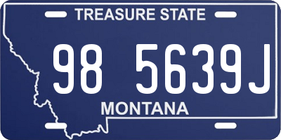 MT license plate 985639J
