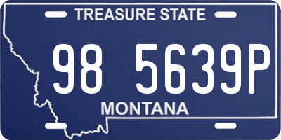 MT license plate 985639P