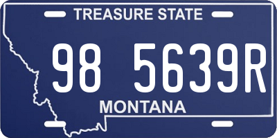 MT license plate 985639R