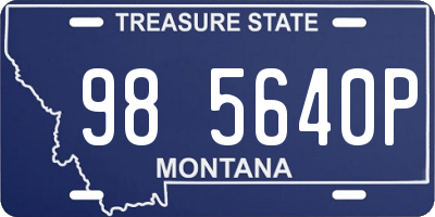 MT license plate 985640P