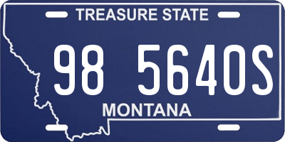 MT license plate 985640S