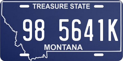 MT license plate 985641K