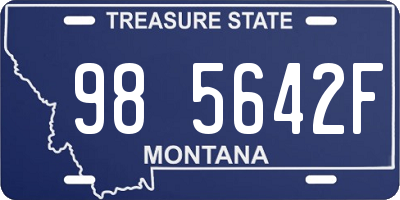 MT license plate 985642F