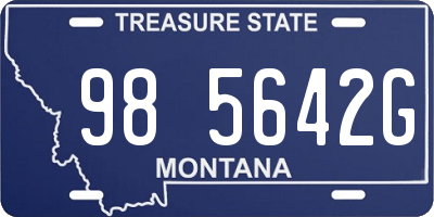 MT license plate 985642G