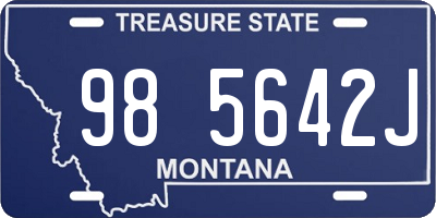 MT license plate 985642J