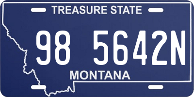 MT license plate 985642N