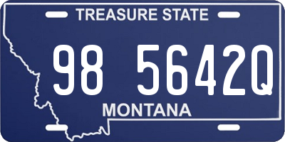 MT license plate 985642Q