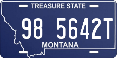 MT license plate 985642T
