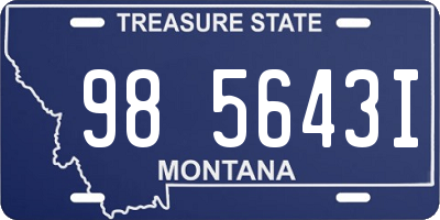 MT license plate 985643I