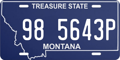 MT license plate 985643P