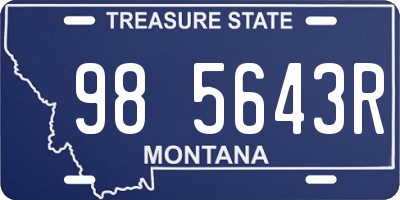 MT license plate 985643R