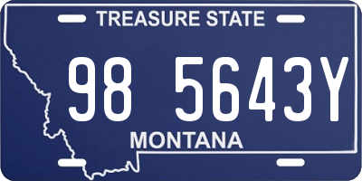 MT license plate 985643Y