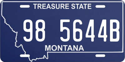 MT license plate 985644B