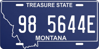 MT license plate 985644E