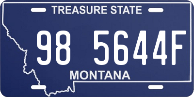 MT license plate 985644F