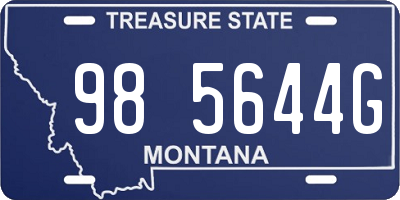 MT license plate 985644G