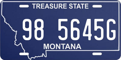 MT license plate 985645G