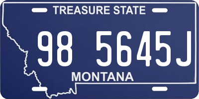 MT license plate 985645J