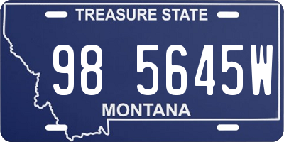 MT license plate 985645W