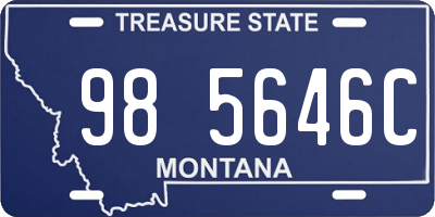 MT license plate 985646C