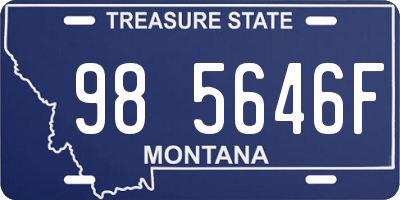 MT license plate 985646F