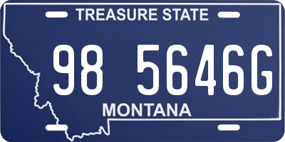 MT license plate 985646G