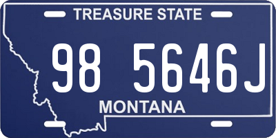 MT license plate 985646J