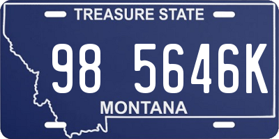 MT license plate 985646K