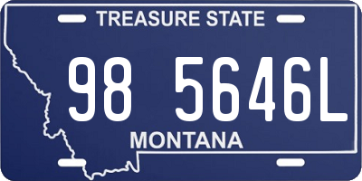 MT license plate 985646L