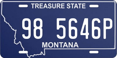 MT license plate 985646P