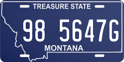 MT license plate 985647G