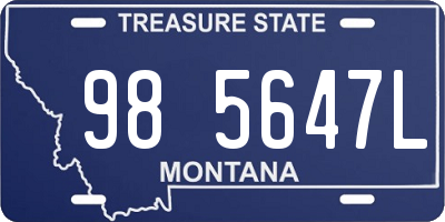 MT license plate 985647L