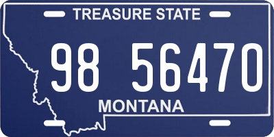 MT license plate 985647O