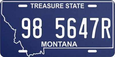 MT license plate 985647R