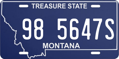 MT license plate 985647S