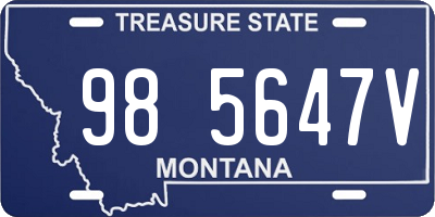 MT license plate 985647V