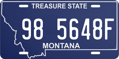 MT license plate 985648F