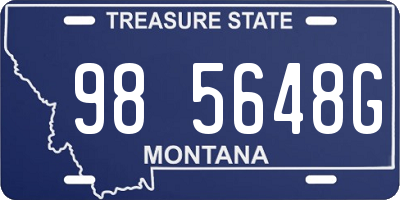 MT license plate 985648G