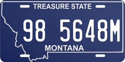 MT license plate 985648M