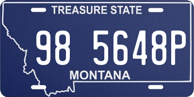 MT license plate 985648P