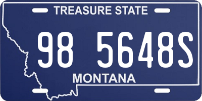 MT license plate 985648S