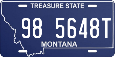 MT license plate 985648T