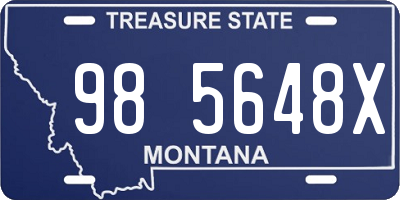 MT license plate 985648X