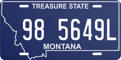 MT license plate 985649L