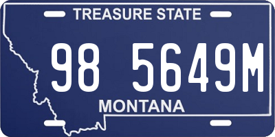 MT license plate 985649M