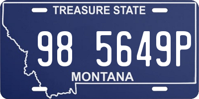 MT license plate 985649P