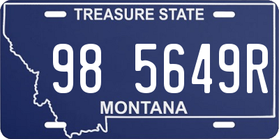 MT license plate 985649R