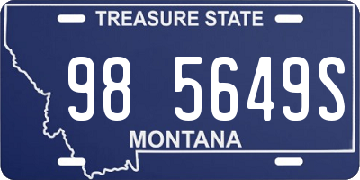 MT license plate 985649S